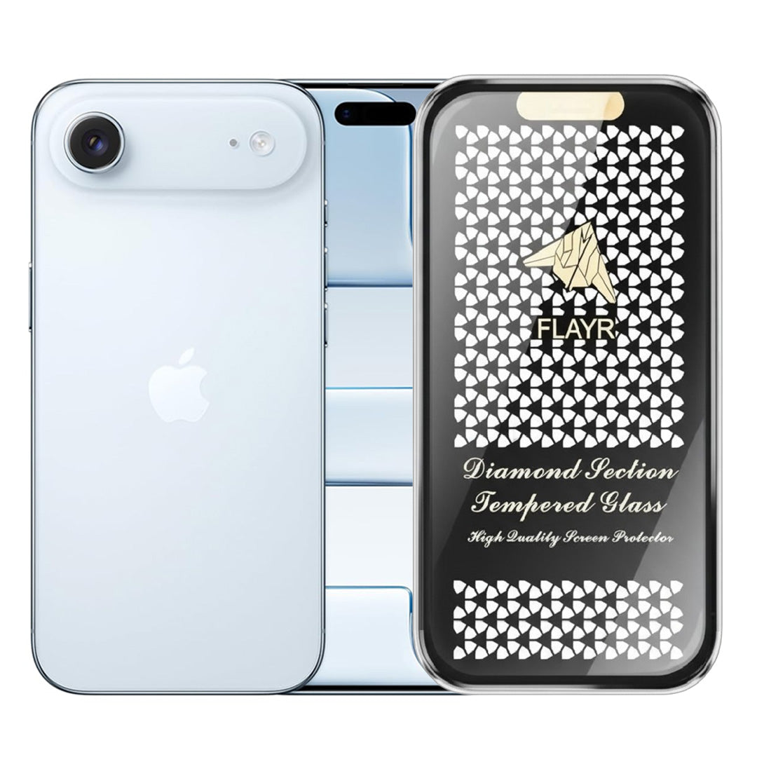 Diamond Section Flayr Tempered Glass Screen Protector for Apple iPhone