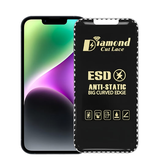 Diamond Cut Lace ESD FLAYR Tempered Glass for Apple iPhone 14