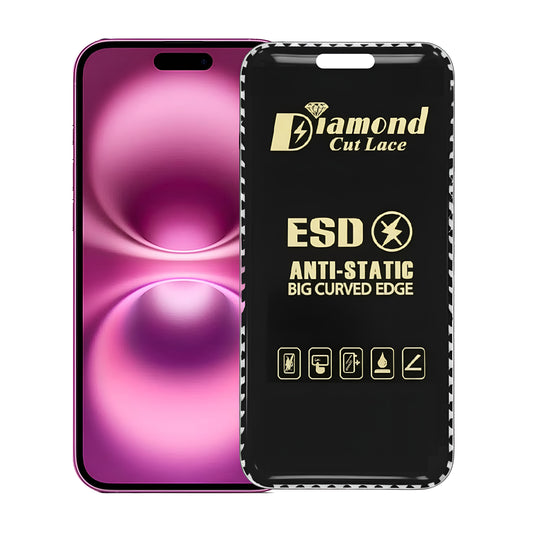 Diamond Cut Lace ESD FLAYR Tempered Glass for Apple iPhone 16 Plus
