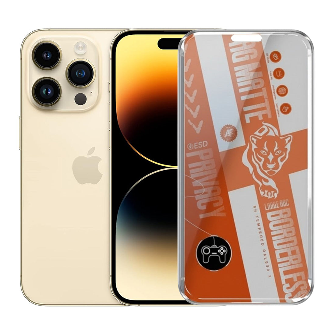 AG Matte Privacy Borderless Tempered Glass For iphone 14 Pro