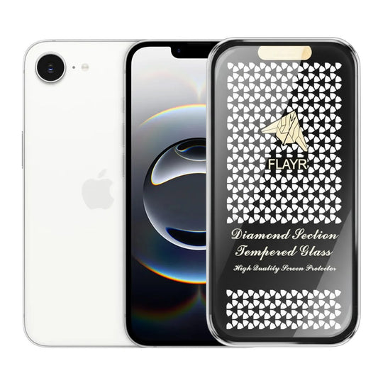 Diamond Section Flayr Tempered Glass Screen Protector for Apple iPhone