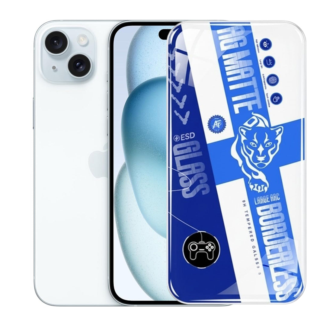 AG Matte Borderless Tempered Glass For iphone 16 Plus
