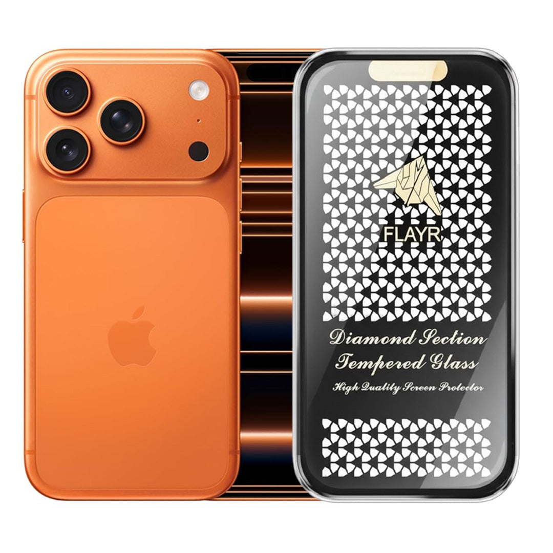 Diamond Section Flayr Tempered Glass Screen Protector for Apple iPhone