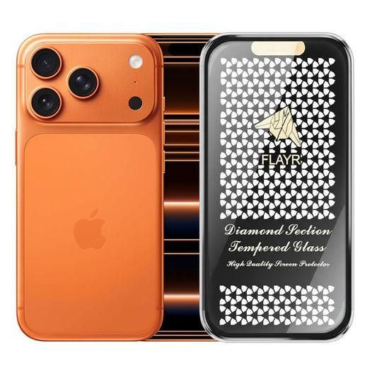Diamond Section Flayr Tempered Glass Screen Protector for Apple iPhone